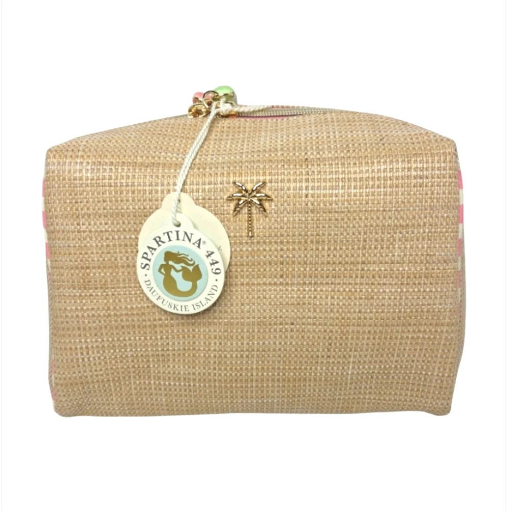 Spartina 449 Boho Large Cosmetic Pouch Palm Tree NEW - Picture 1 of 10
